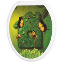 Сиденье для унитаза декор "БАБОЧКИ НА ТРАВЕ"