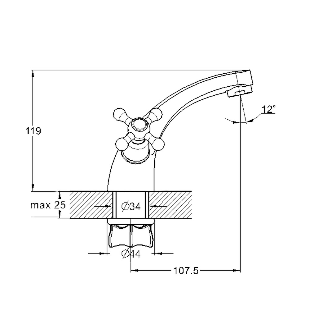 Смеситель для умывальника G-lauf QMT1-A722