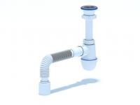 Сифон для мойки 1 1/2*40 АниПласт С0110 с гофрой 