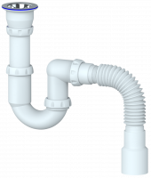 Сифон для умывальника 1 1/2 Y 220 UNICORN прямоточный