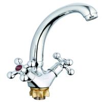 Смеситель для кухни G-lauf QTZ4-C856  двухручковый гайка 