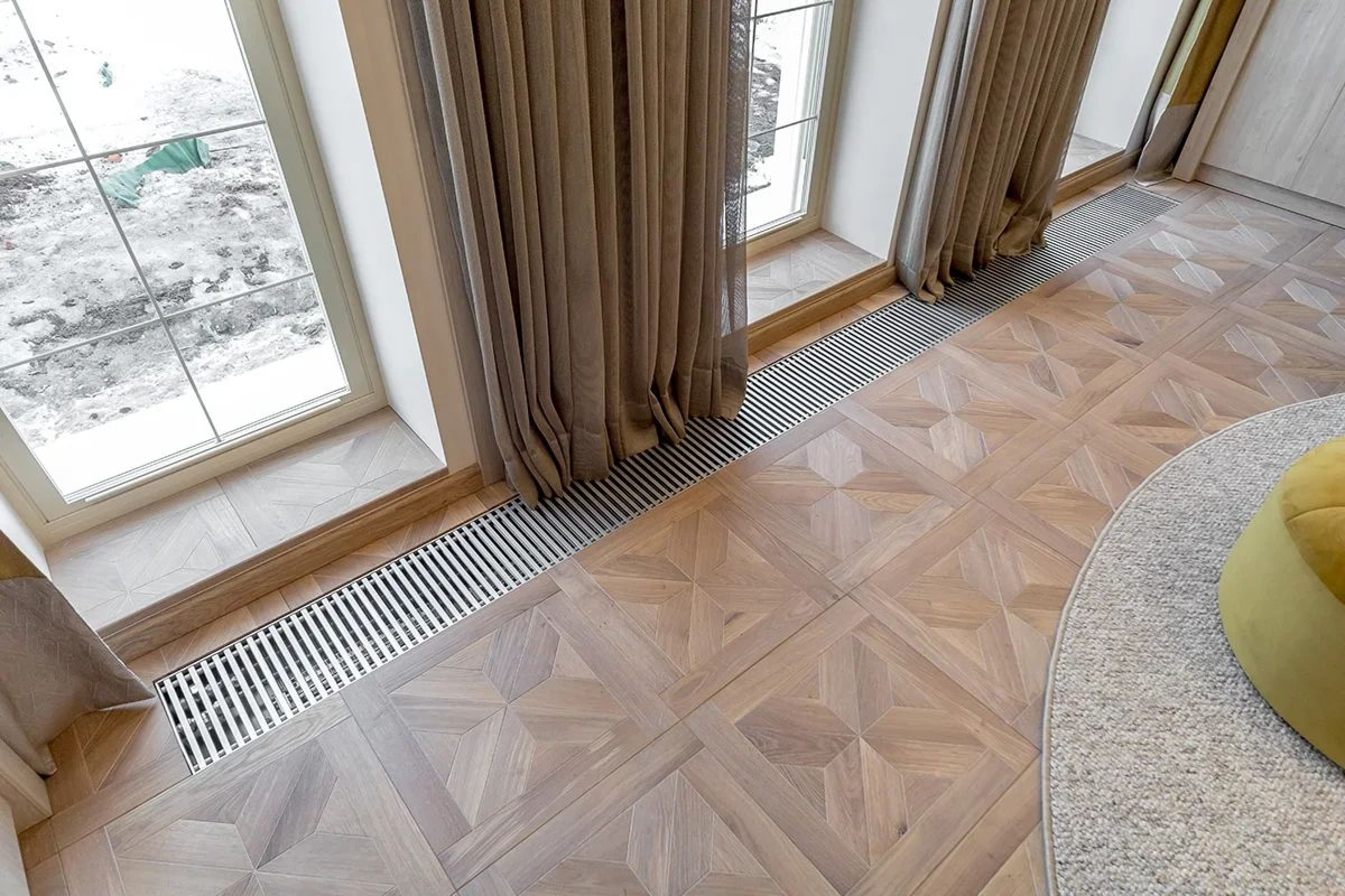 Конвектор внутрипольный БРИЗ 200*80*3000 (1163 Вт) с решеткой