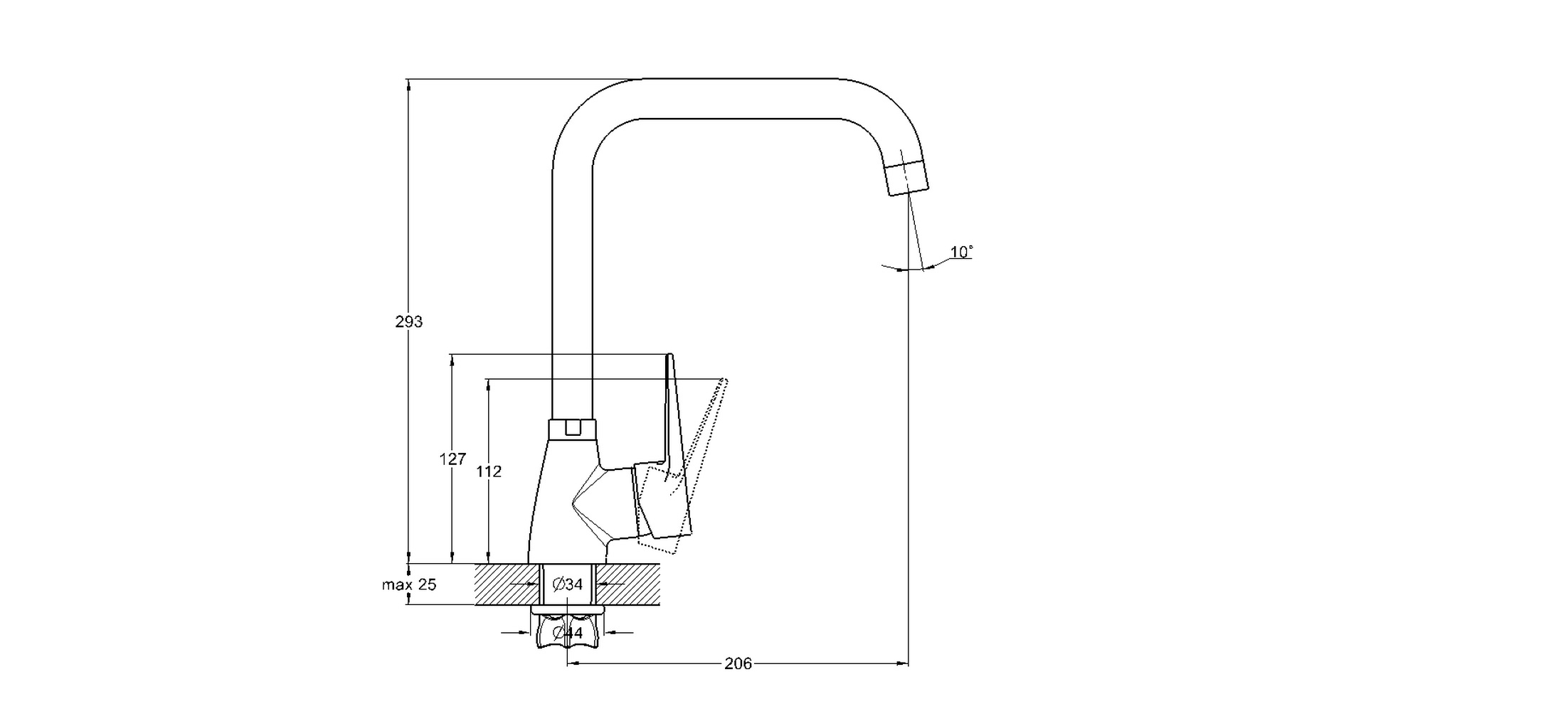 Смеситель для умывальника G-lauf ZOP4-A045KH сатин 