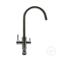 Смеситель для кухни LEMEN LA-9033 с подключением фильтра нержавеющий