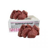Камень КВАРЦИТ малиновый для бани 20 кг. коробка