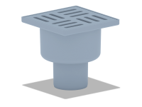 Трап ТА 5204 10*10 Ф50 вертикальный пластиковая решетка  