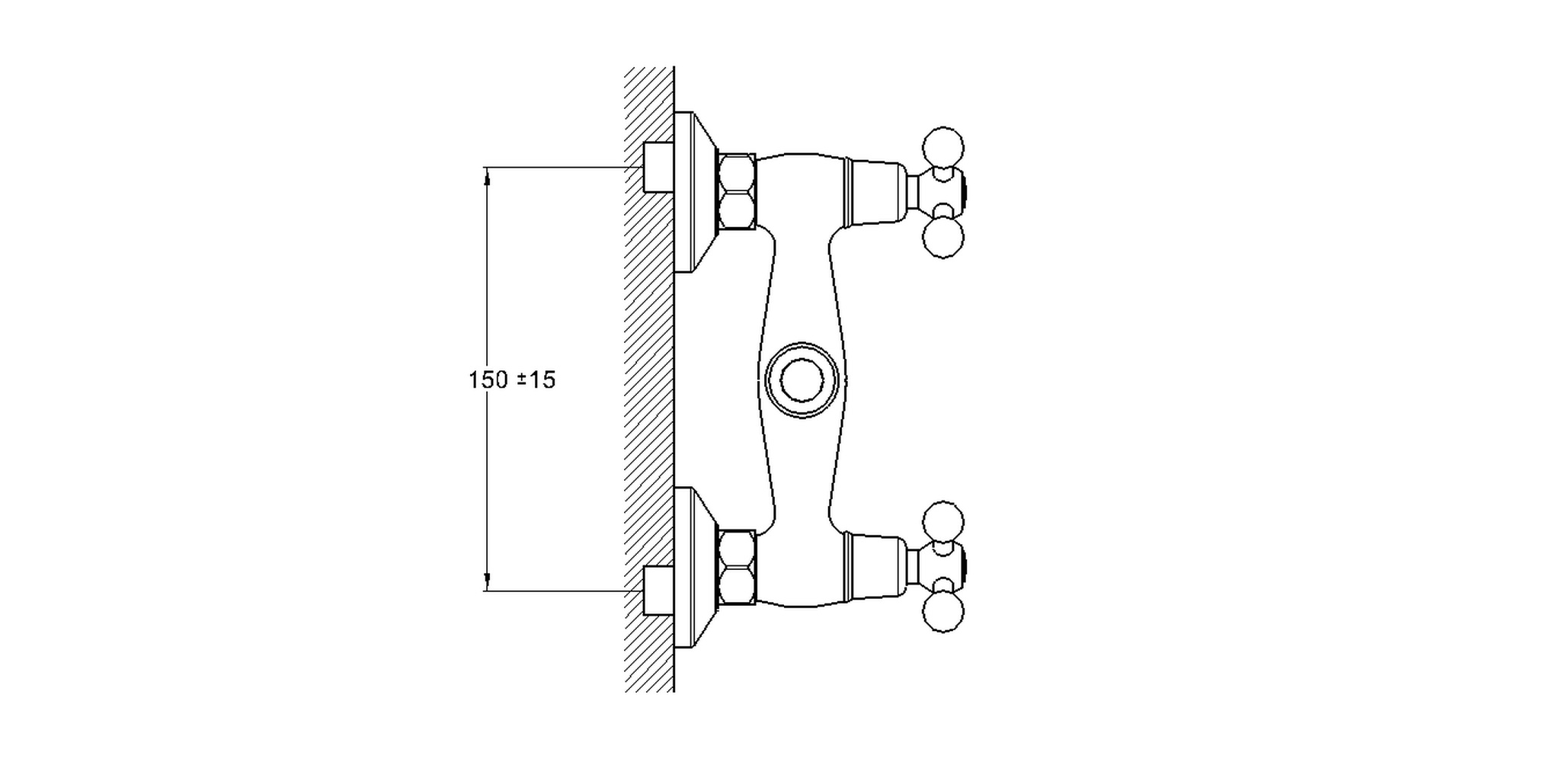 Смеситель для ванны G-lauf QTZ5-A827 двухручковвый 