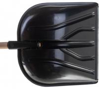 Лопата снеговая 460*410 мм  с оцинкованной накладкой черная