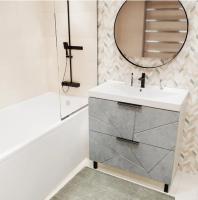 Тумба MIXLINE ГРАНД-80 Бетон с умывальником FEST-80