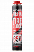 Пена монтажная PROFFLEX ПРОФ-65 FIRE BLOCK всесезонная пистолет