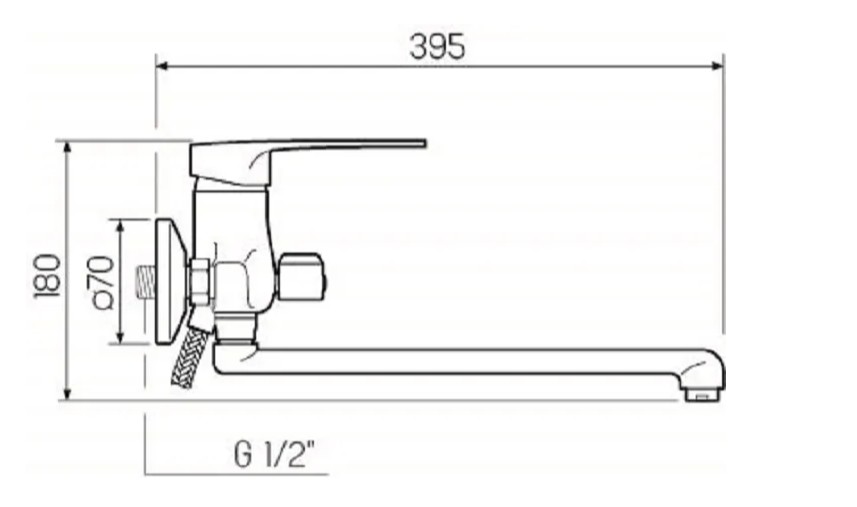 Смеситель для ванны РМС SL52-006Е 
