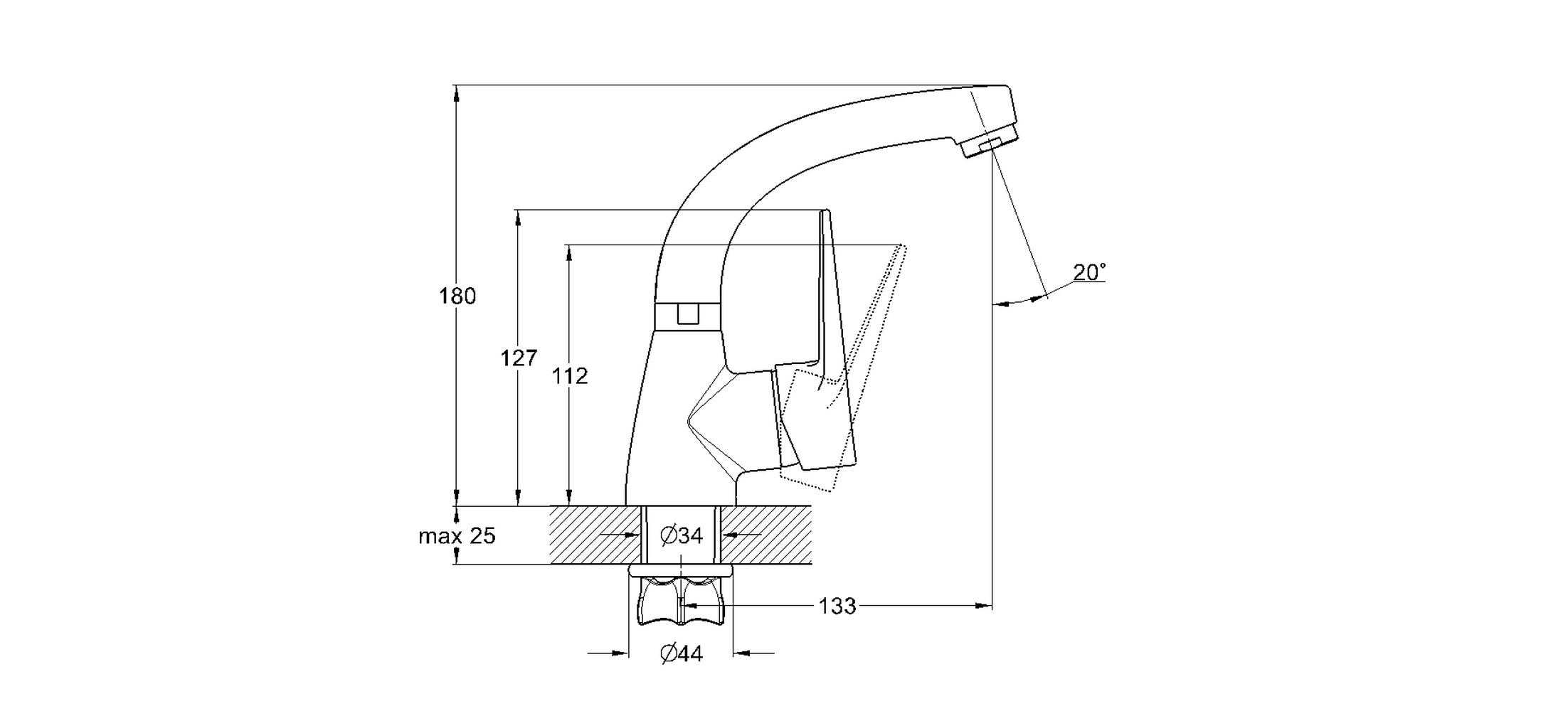 Смеситель для умывальника G-lauf ZOP1-A045 