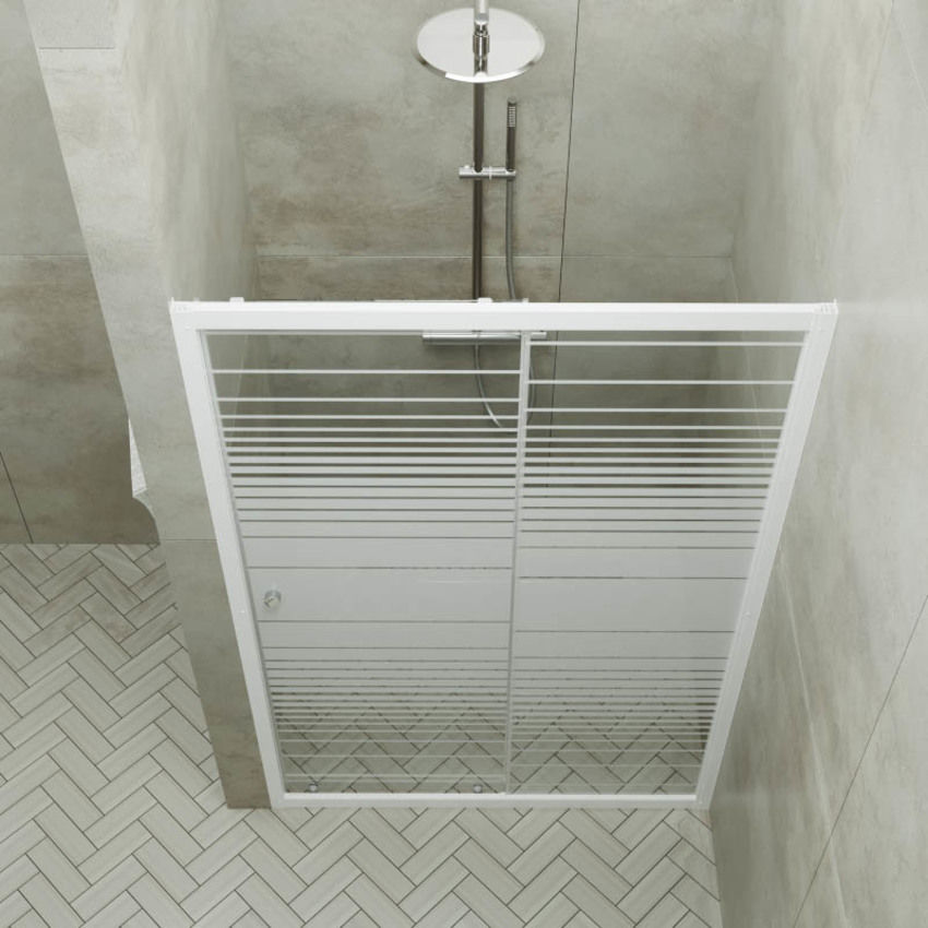 Душевая дверь СЛАЙД 100*185  см "Тритон" ПОЛОСЫ 