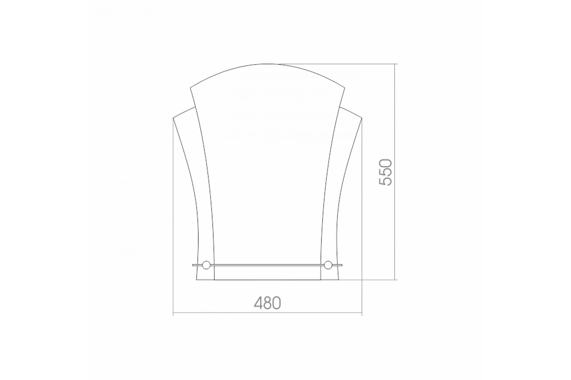 Зеркало 480*550 (ШВ) MIXLINE ЛИЛИЯ с полкой
