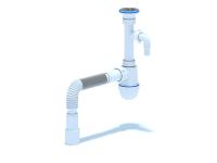 Сифон для умывальника 1 1/4*40 АниПласт С1315 с гофрой, с носиком