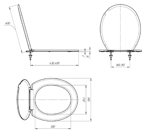 Сиденье для унитаза ИНКОЭР СТАНДАРТ-Н