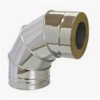 КОЛЕНО сэндвич угол 90° Ф115Х0,8*200Х0,5 нерж. CORAX