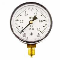 Манометр МТ-63 1,0 МПа радиальный (резьба М12*1,5)