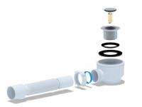 Сифон для душевого глубокого поддона полуавтомат