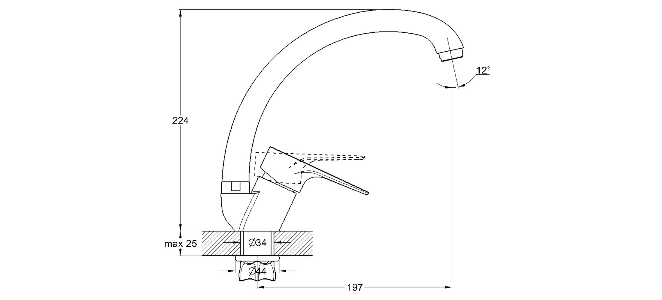 Смеситель для кухни G-lauf NUD4-A146 