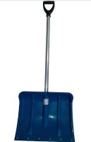 Лопата снеговая 500*400 мм ПОЛЯРНАЯ ЗВЕЗДА с оцинкованной накладкой и металлическим черенком