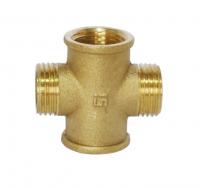 Крестовина латунная Ф1/2 НР*1/2 ВР