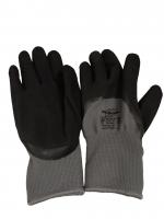 Перчатки утепленные облитые пенка 3/4 серо-зеленые