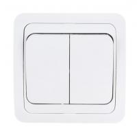 Выключатель врезной двойной TDM Валдай 1804-0002