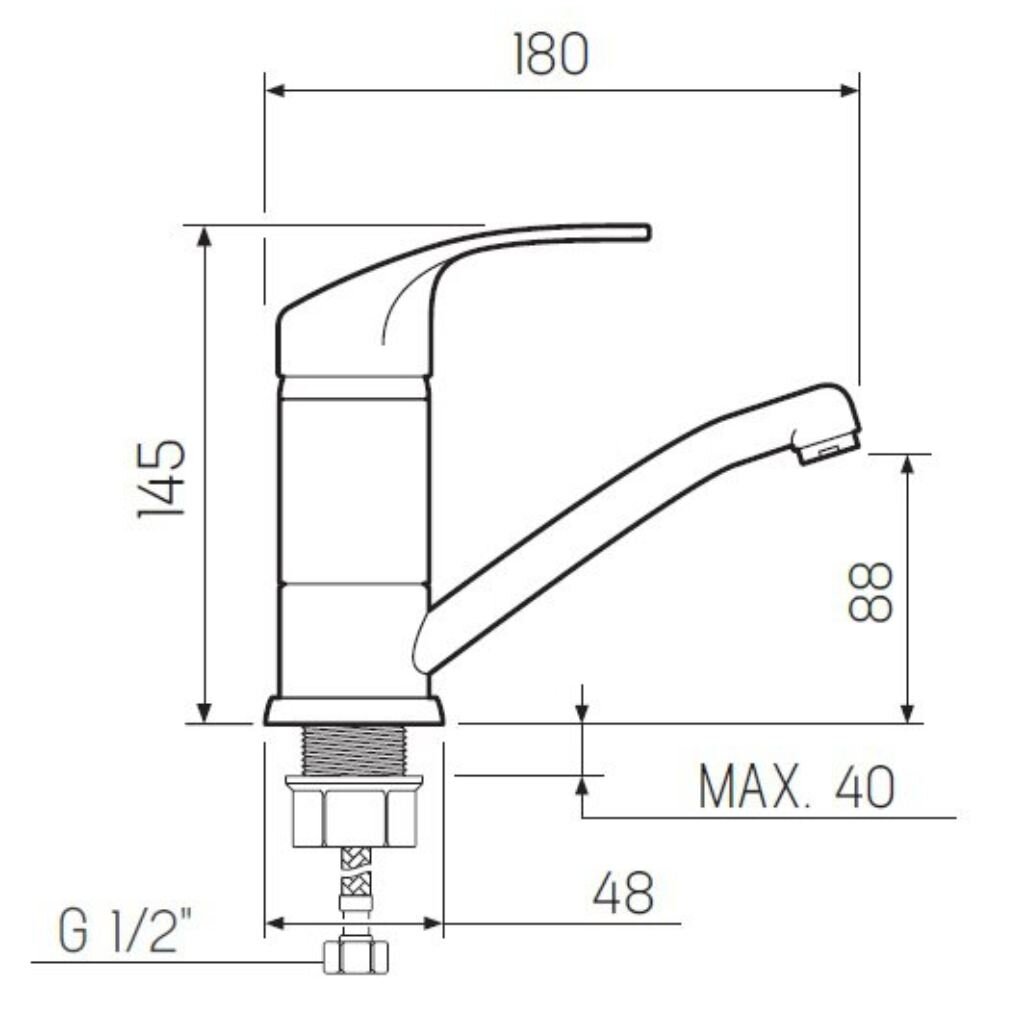 Смеситель для умывальника РМС SL85-004FBS-15 