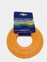 Леска для триммера MAX витой квадрат с полимерным тросом 2,4мм/15м