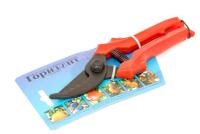 Секатор ГОРИЗОНТ 220 мм зубчатый, оксидированное покрытие