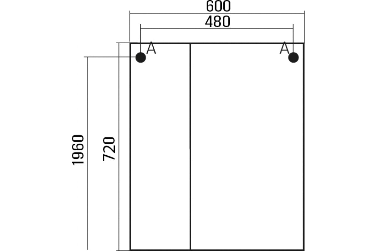 Зеркало MIXLINE МИЛАН-60 без света
