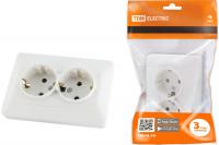 Розетка накладная двойная TDM ИЛЬМЕНЬ 16А 1823-0012