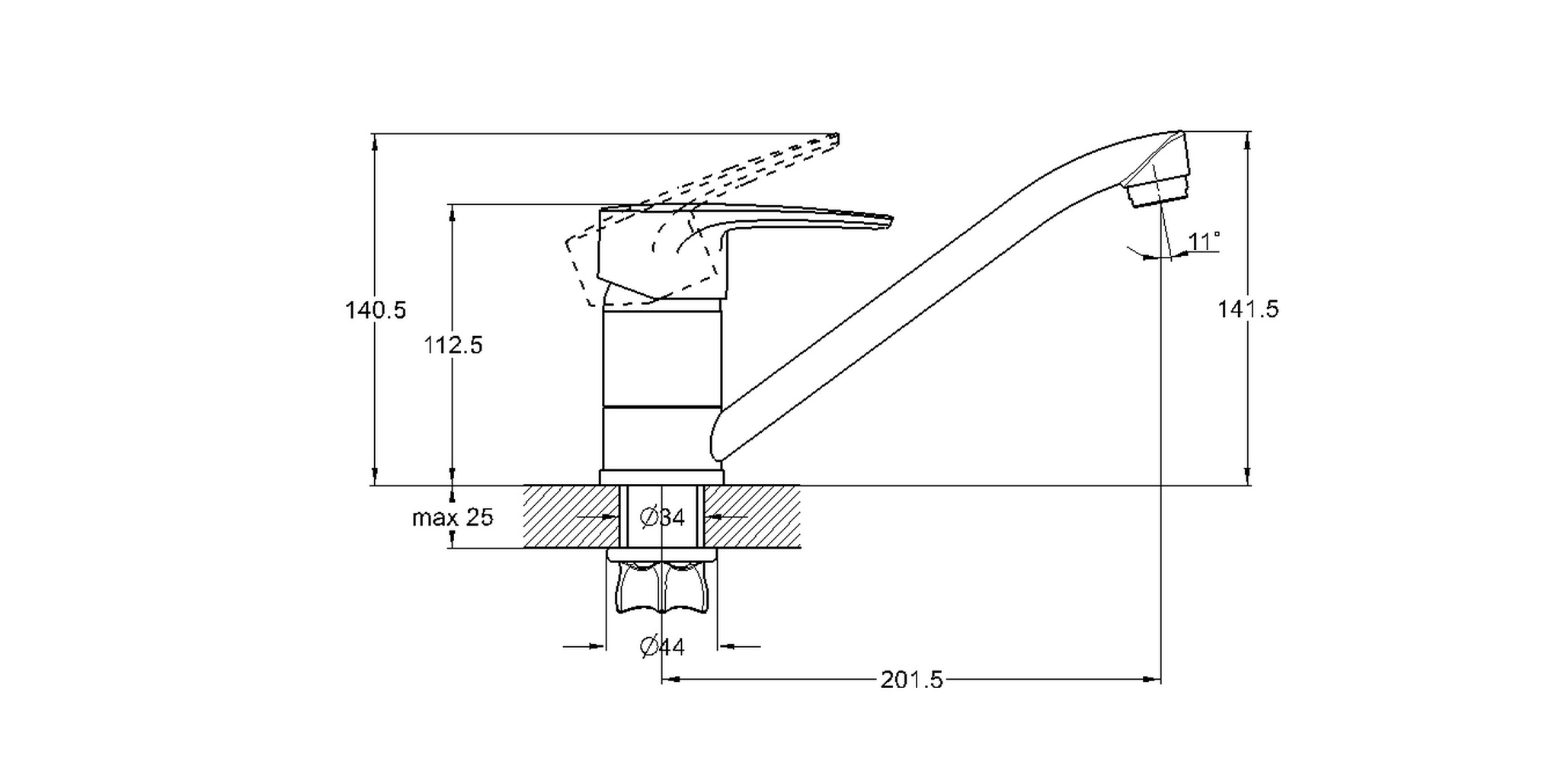 Смеситель для кухни G-lauf 4Т4-А043 
