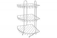 Полка угловая 3-х ярусная 21.5*21,5*43 "Рыжий кот" CHR-349