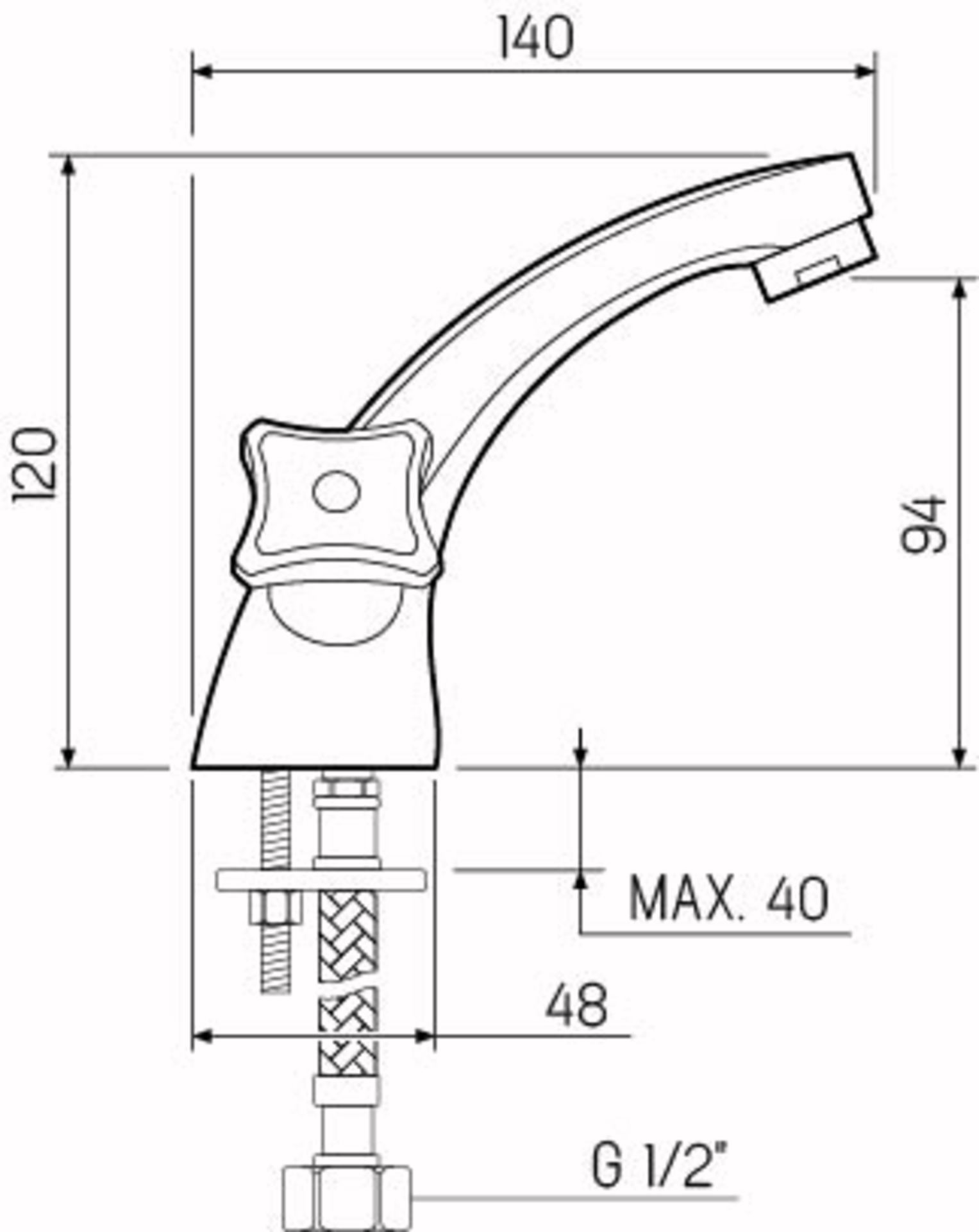 Смеситель для умывальника РМС SL117-161 