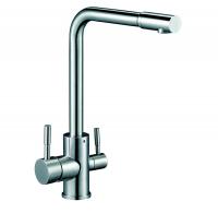 Смеситель для кухни G-lauf ZAP18-A090 с подключением фильтра нержавеющий 