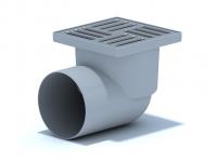 Трап ТА1112 15*15 Ф110 горизонтальный, нержавеющая решетка  