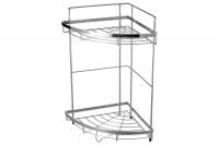 Полка угловая 2-х ярусная 24,5*24,5*38 "Рыжий кот" COZY-CR-2