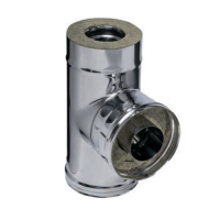 Сэндвич тройник 90° Ф100*200 нерж. FERRUM