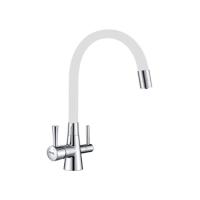 Смеситель для кухни OUTE T60003B с подключением фильтра белый излив