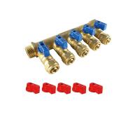 Коллектор ф3/4 ВР/НР с кранами 16ц*5 выходов