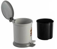 Ведро для мусора 11 л. с педалью серый "Ellastik-plast"