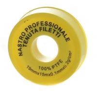 Фум лента NPTF 15м х 19мм х 0,1мм Желтая газ