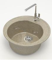 Мойка врезная V2 ШАФРАН глянец круглая 495*495 глуб 180мм