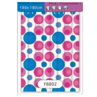 Шторка для ванной FRAP 8802 Розовые и голубые шары
