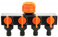 Планка распределительная 4 крана + адаптеры АКВАПУЛЬС АР1024