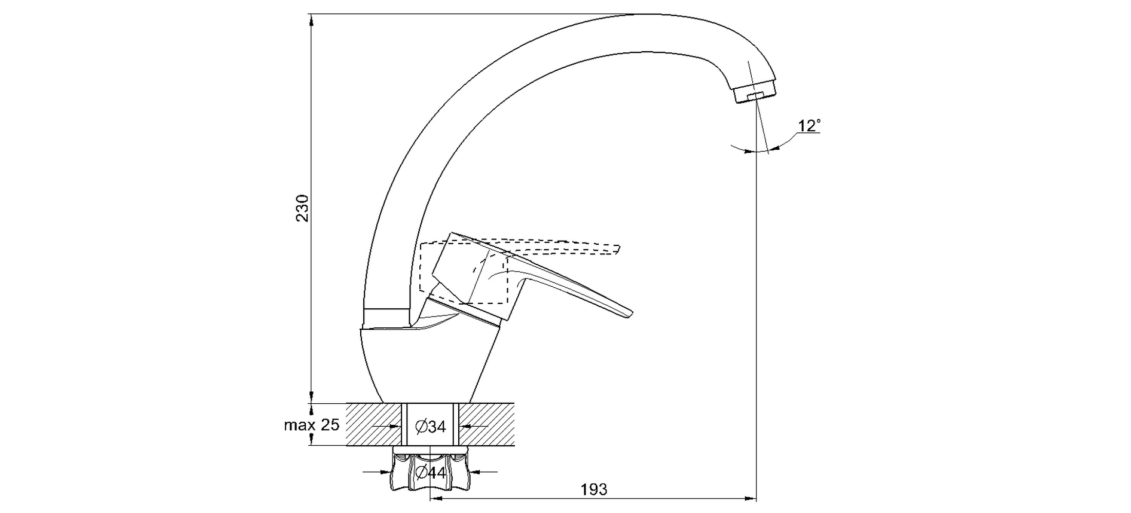 Смеситель для кухни G-lauf 8G4-A181KW белый 