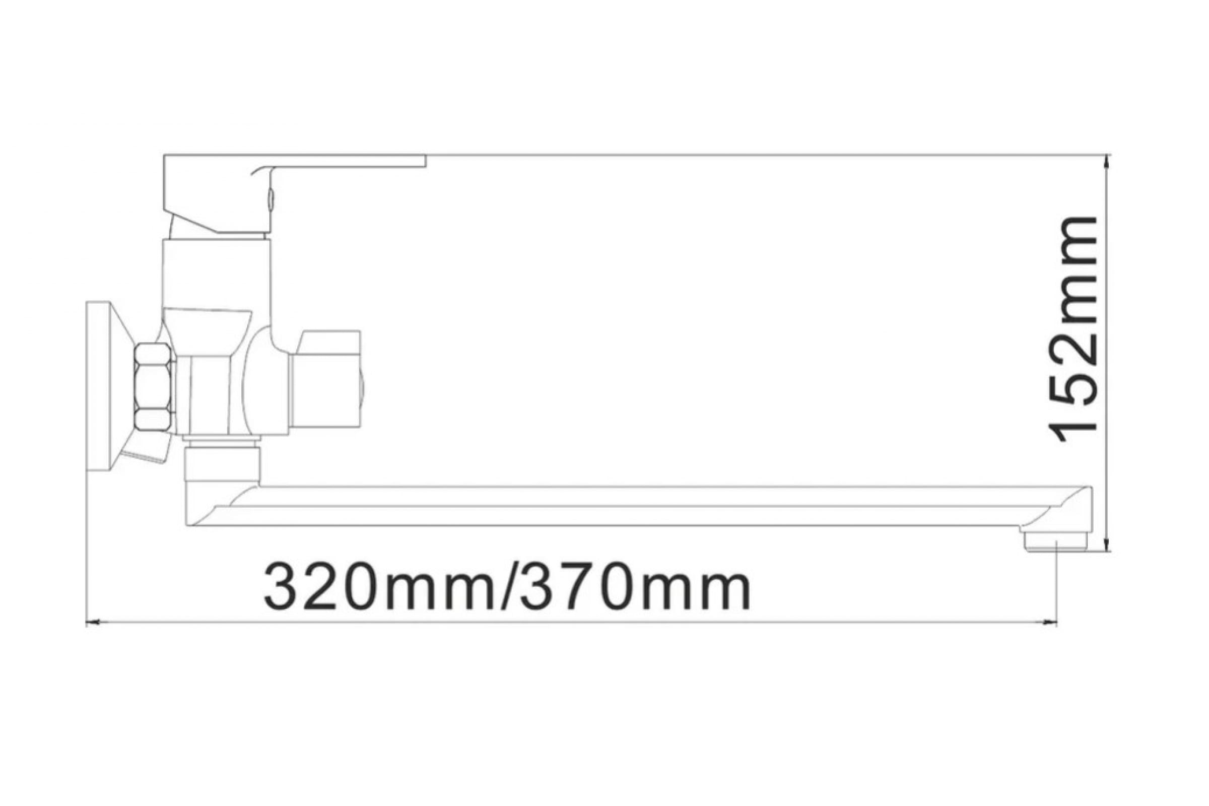Смеситель для ванны BOOU В8289-18F латунь