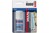 Эмаль KUDO-7К1311 для бытовой техники белая с кисточкой 15 мл